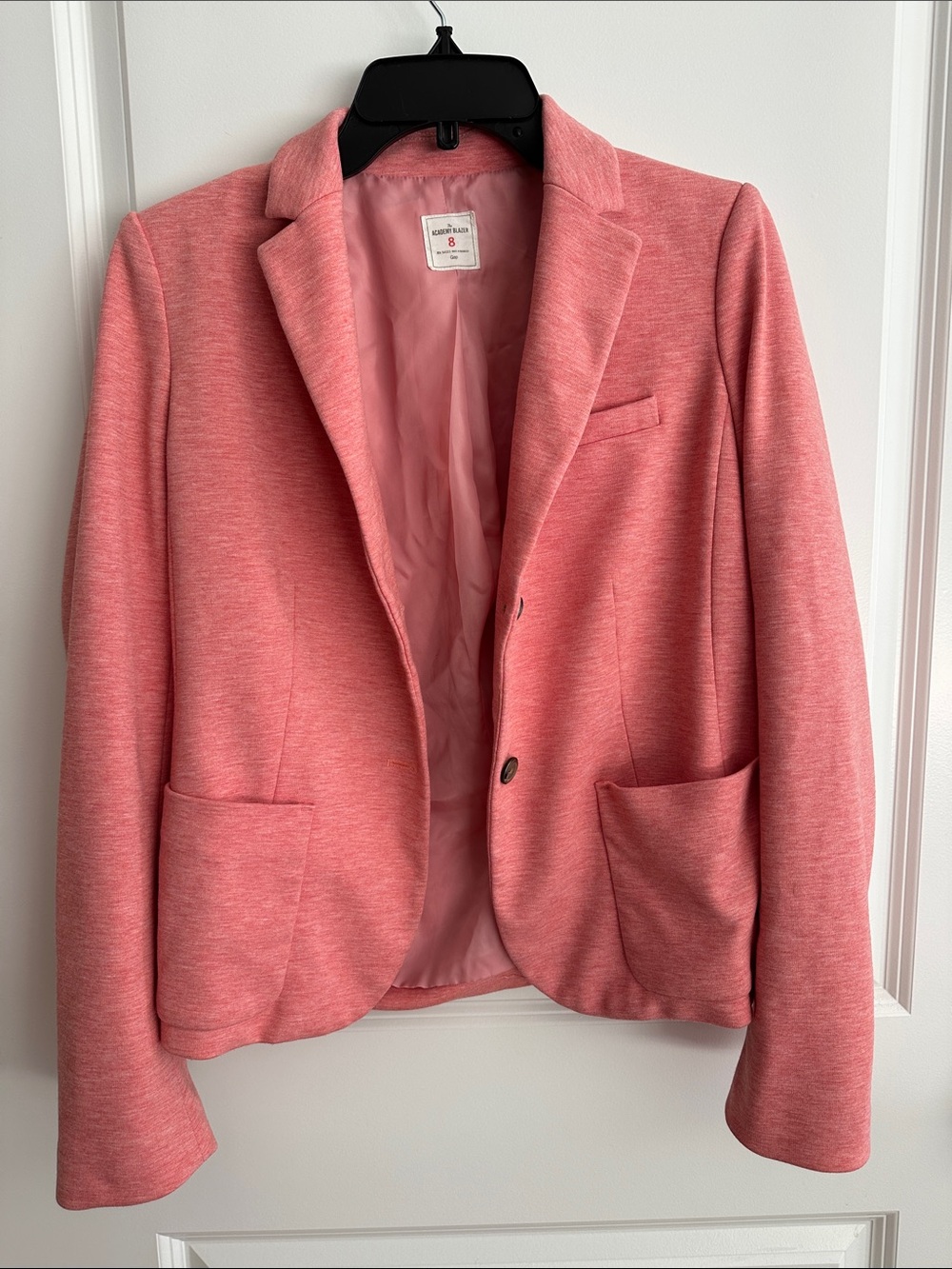 GAP Coral Pink Knit Double button Blazer